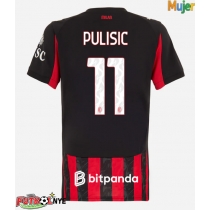 Camiseta AC Milan Christian Pulisic #11 Primera Equipación para mujer 2025-26 manga corta